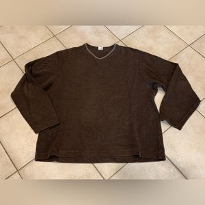 Vintage Old Navy Brown V-Neck sweater-Size XL